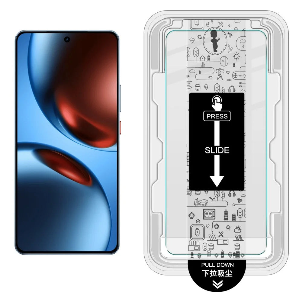 IMAK H Series For Realme GT 7T 5G / GT 7 5G Tempered Glass Screen Protector Easy Installation Film with Auto Dust-Remove Tool Kit (Fingerprint Unlock) - 2