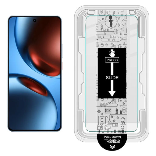 IMAK H Series For Realme GT 7T 5G / GT 7 5G Tempered Glass Screen Protector Easy Installation Film with Auto Dust-Remove Tool Kit (Fingerprint Unlock) - 2