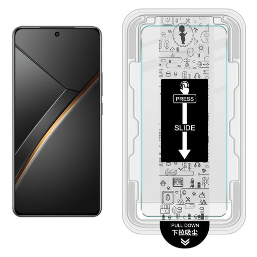 IMAK H Series For Realme Neo7 5G Tempered Glass Screen Protector Easy Installation Film with Auto Dust-Remove Tool Kit (Fingerprint Unlock) - 2