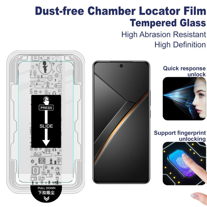 IMAK H Series For Realme Neo7 5G Tempered Glass Screen Protector Easy Installation Film with Auto Dust-Remove Tool Kit (Fingerprint Unlock) - 3