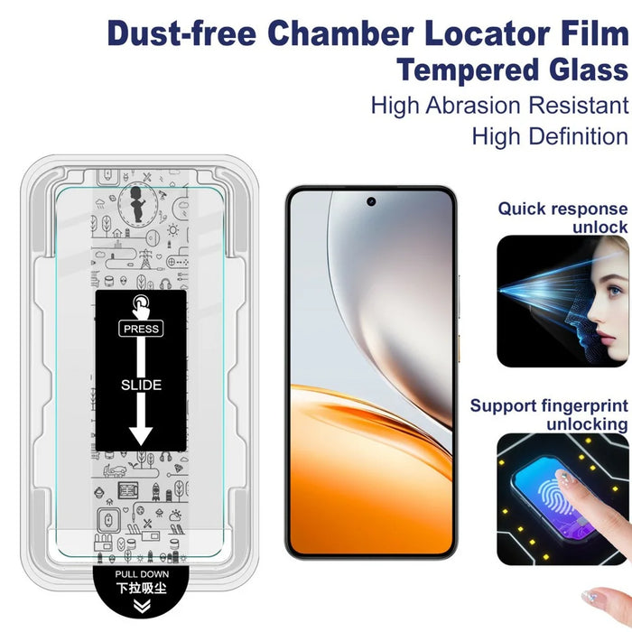 IMAK H Series For Realme P3 5G / Neo7x 5G Tempered Glass Screen Protector Easy Installation Film with Auto Dust-Remove Tool Kit (Fingerprint Unlock) - 3
