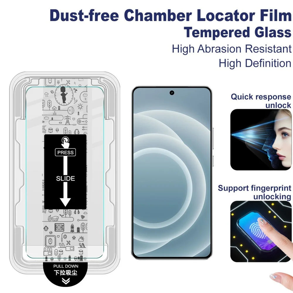 IMAK H Series For Realme Neo7 Turbo 5G Tempered Glass Screen Protector Easy Installation Film with Auto Dust-Remove Tool Kit (Fingerprint Unlock) - 3