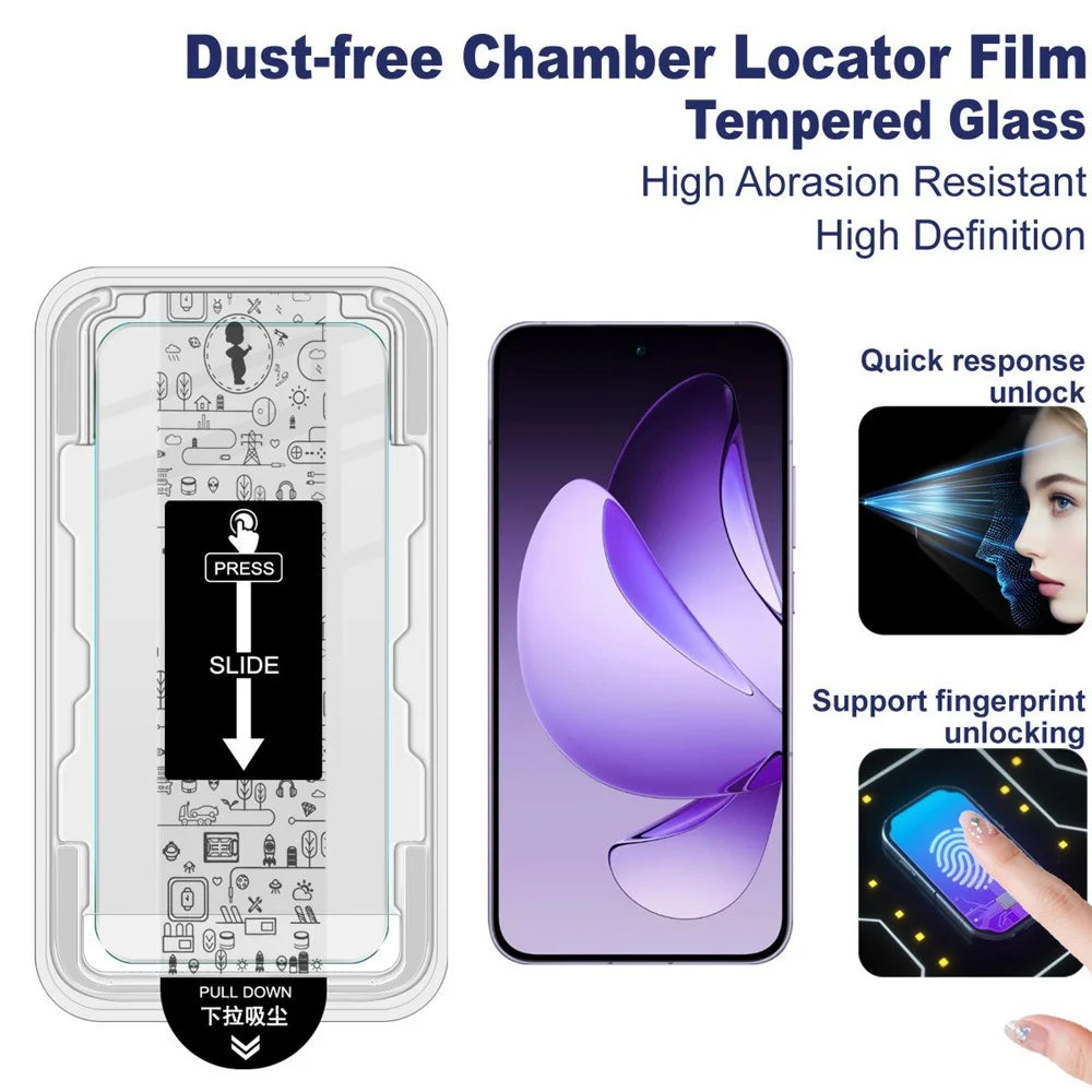 IMAK H Series For Oppo Reno13 5G (Global) / K15 Pro 5G / A6s Pro 5G Tempered Glass Screen Protector Easy Installation Film with Auto Dust-Remove Tool Kit (Fingerprint Unlock) - 3
