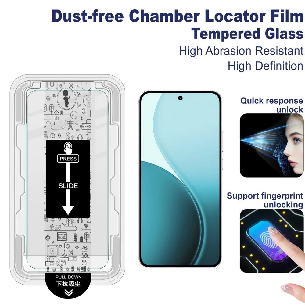 IMAK H Series For Oppo Reno14 Pro 5G (Global) Tempered Glass Screen Protector Easy Installation Film with Auto Dust-Remove Tool Kit (Fingerprint Unlock) - 3