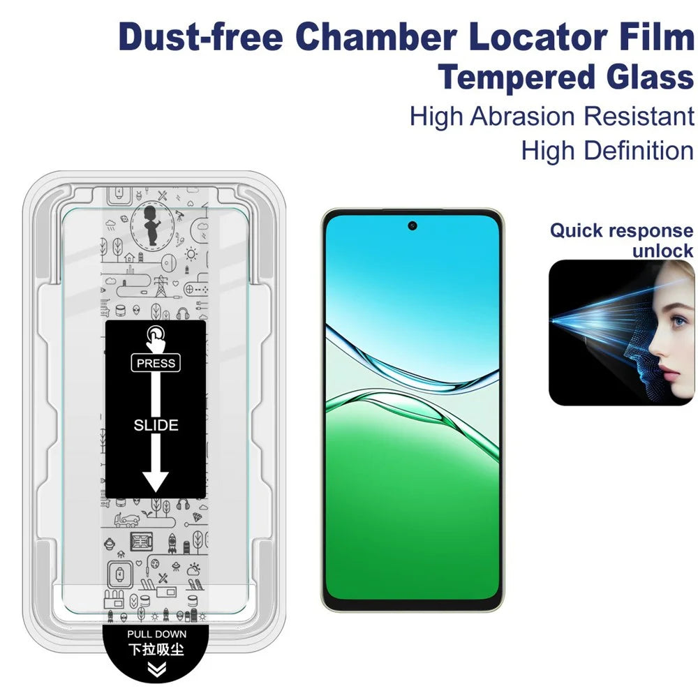 IMAK H Series For Oppo A5 Pro 5G (Global) / 4G (Global) Tempered Glass Screen Protector Easy Installation Film with Auto Dust-Remove Tool Kit (Fingerprint Unlock) - 3