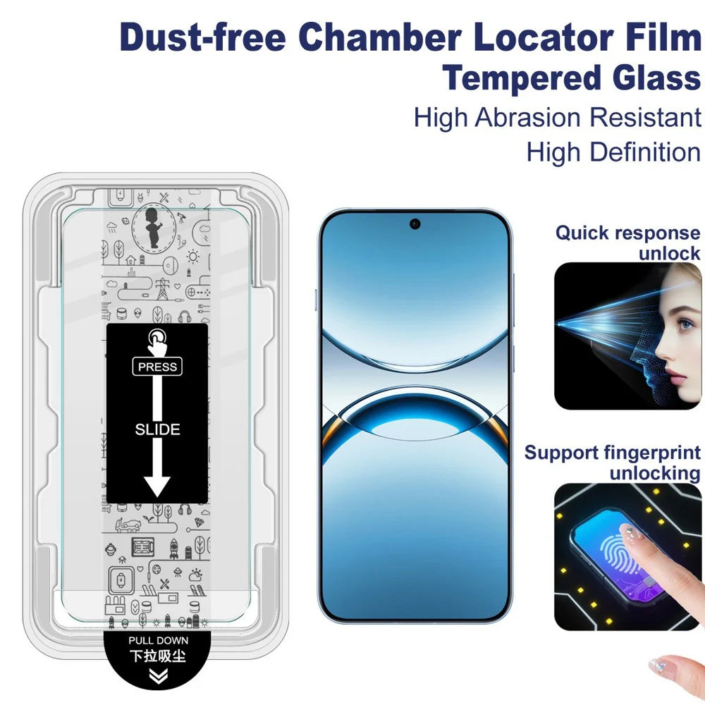 IMAK H Series For Oppo Find X8 5G Tempered Glass Screen Protector Easy Installation Film with Auto Dust-Remove Tool Kit (Fingerprint Unlock) - 3