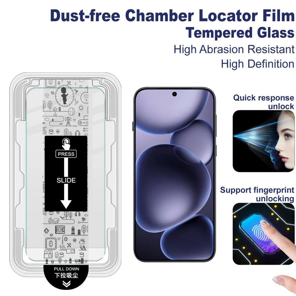 IMAK H Series For Oppo Find X8s+ 5G Tempered Glass Screen Protector Easy Installation Film with Auto Dust-Remove Tool Kit (Fingerprint Unlock) - 3