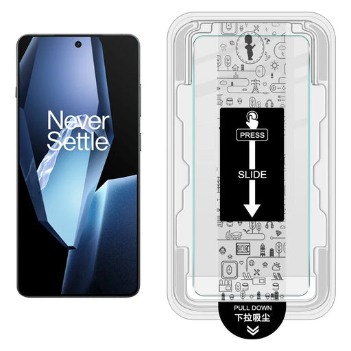 IMAK H Series Tempered Glass Screen Protector For OnePlus Ace 5 Pro 5G / Ace 5 5G / 13R 5G Easy Installation Film with Auto Dust-Remove Tool Kit (Fingerprint Unlock) - 2