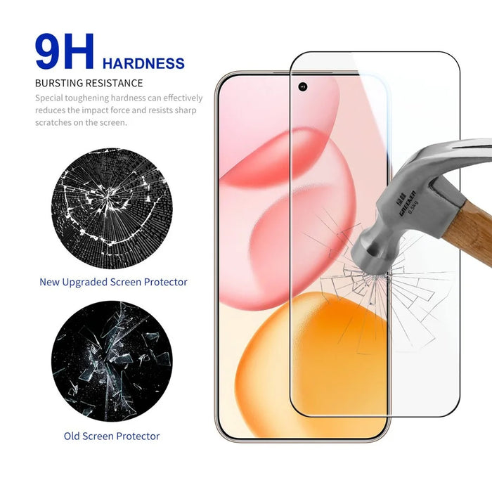 RURIHAI 10Pcs For Honor 400 Smart 5G / 4G / X7d 4G High Aluminium-Silicon Glass Film 0.26mm 2.5D Screen Protector - 3