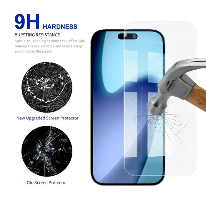 RURIHAI 10Pcs For iPhone 17 Pro Screen Protector 0.26mm 2.5D High Aluminium Silicon Glass Film - 3