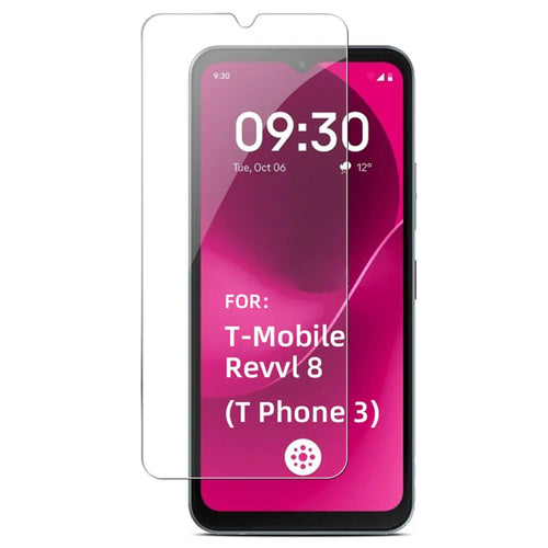 For T-Mobile REVVL 8 / T Phone 3 Screen Protector 9H High Aluminium-Silicon Glass HD Clear Film - 1