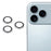 For iPhone 17 Pro / 17 Pro Max Camera Lens Protector Metal Ring Tempered Glass Lens Film (Raised Edge) - Silver - 1