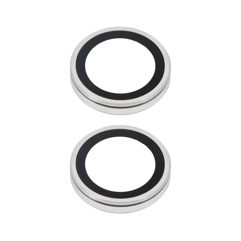 For iPhone 17 Camera Lens Protector Metal Ring Tempered Glass Lens Film (Raised Edge) - Transparent - 3