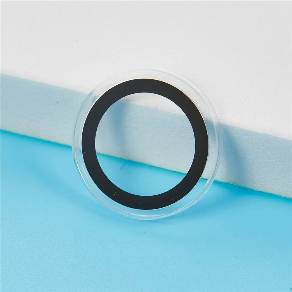For iPhone 17 Camera Lens Protector Metal Ring Tempered Glass Lens Film (Raised Edge) - Transparent - 5
