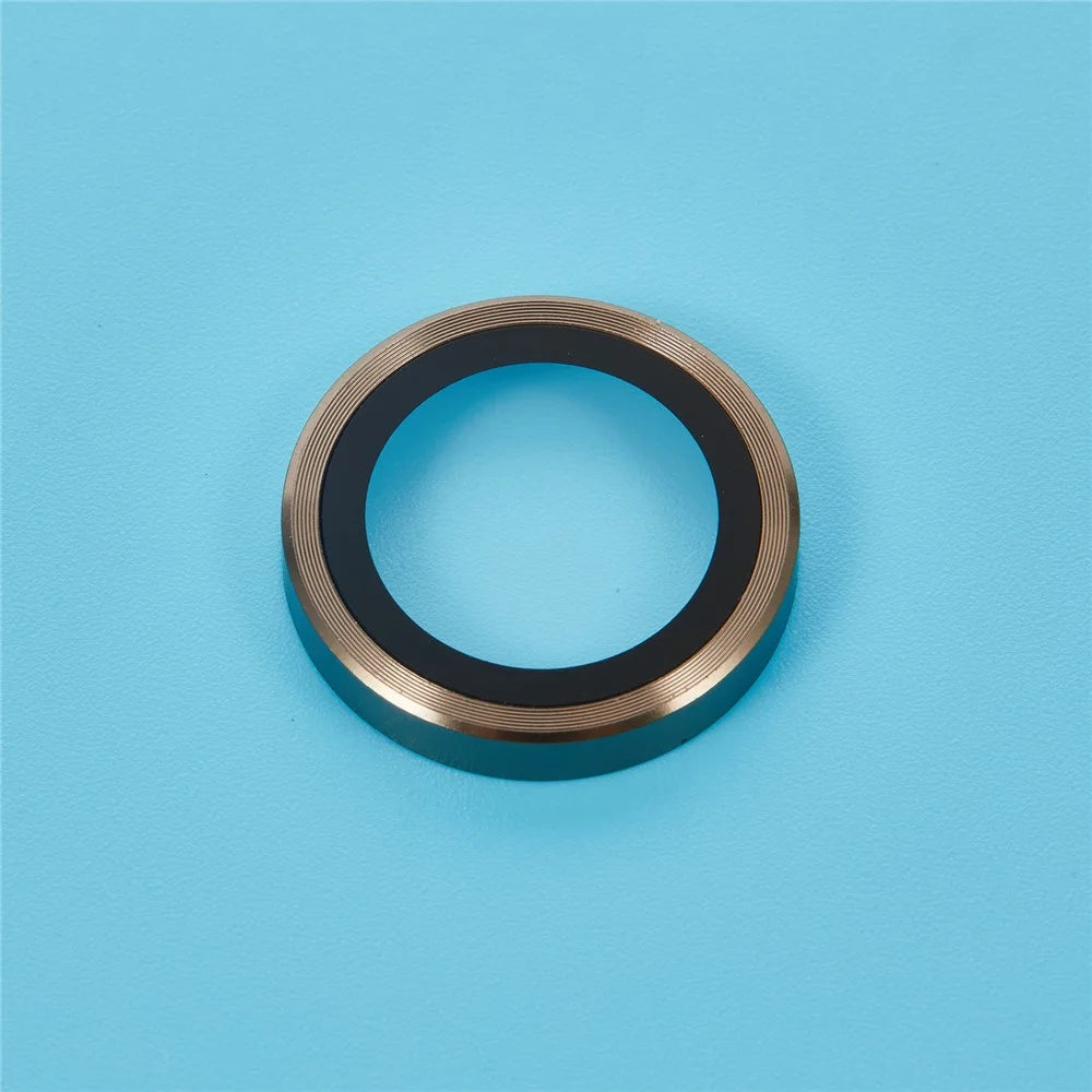 For iPhone Air Camera Lens Protector Metal Ring Tempered Glass Film - Gold - 4