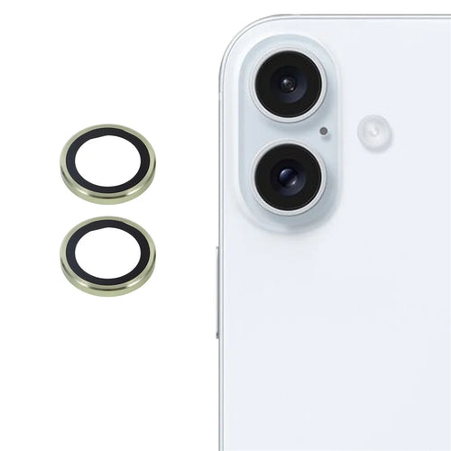 For iPhone 17 Camera Lens Protector Metal Ring Tempered Glass Film - Green - 1