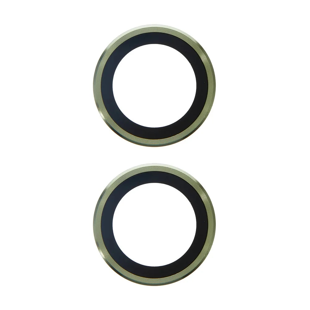 For iPhone 17 Camera Lens Protector Metal Ring Tempered Glass Film - Green - 2