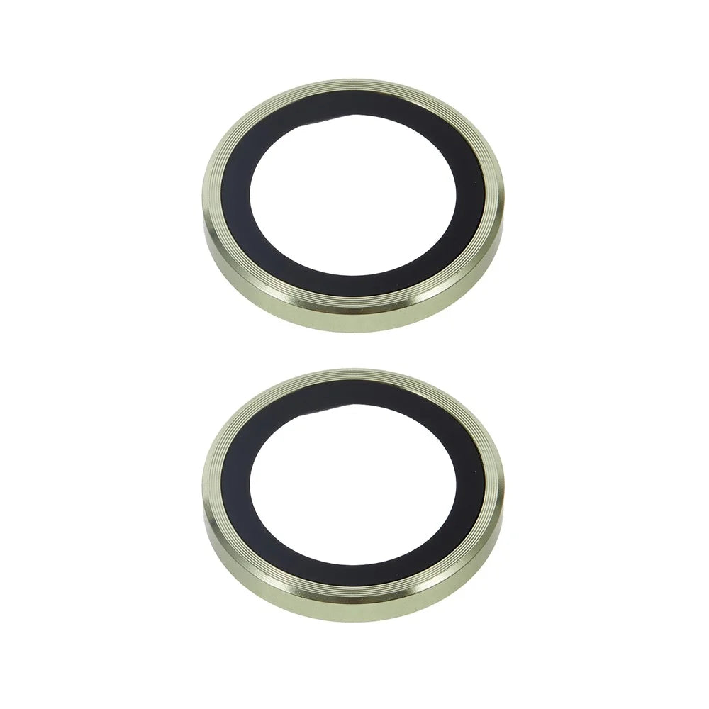 For iPhone 17 Camera Lens Protector Metal Ring Tempered Glass Film - Green - 3