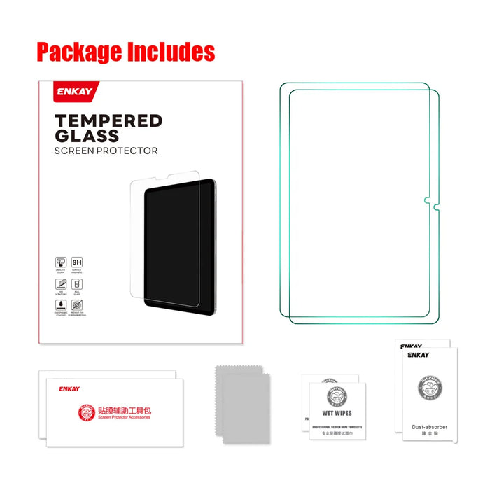 ENKAY HAT PRINCE For Oppo Pad SE 2Pcs Screen Protector   9H 2.5D 0.33mm High Aluminium-silicon Glass Film - Transparent - 7