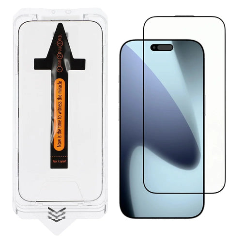 For iPhone 17 Pro Screen Protector Silk Printing High Aluminium-Silicon Glass Easy Installation Film - 1
