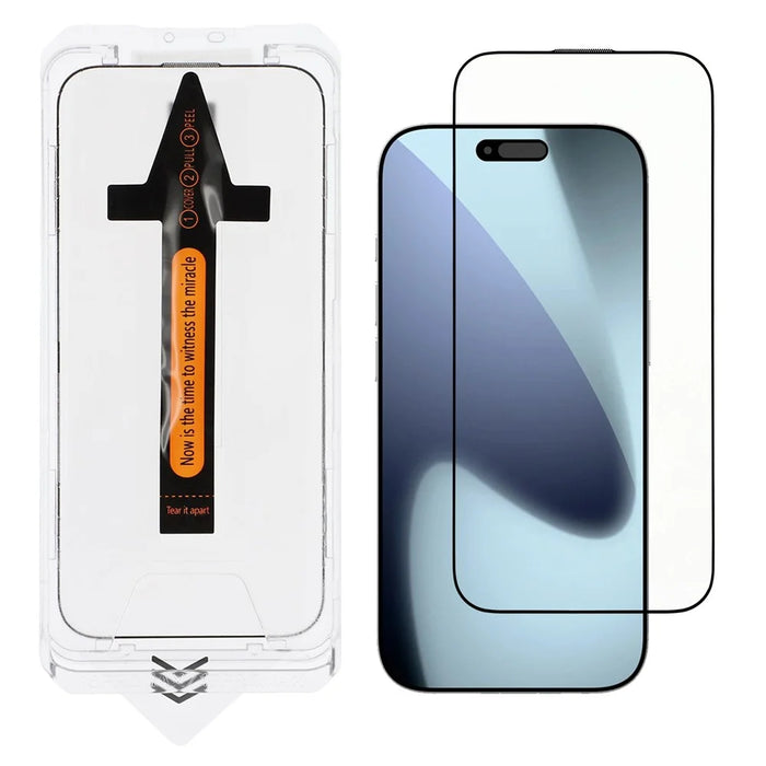 For iPhone 17 Screen Protector Silk Printing High Aluminium-Silicon Glass Easy Installation Film - 1