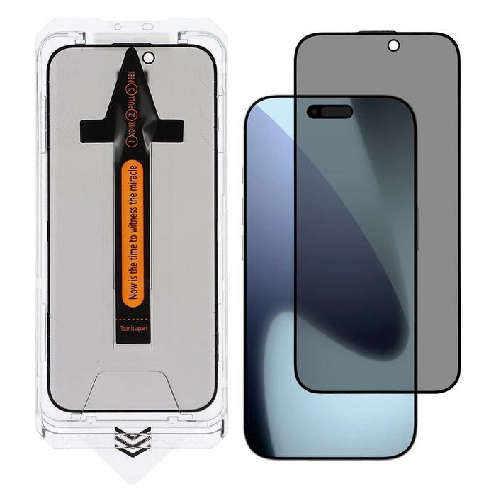 For iPhone 17 Anti-Spy Screen Protector Silk Printing High Aluminium-Silicon Glass Easy Installation Film - 1