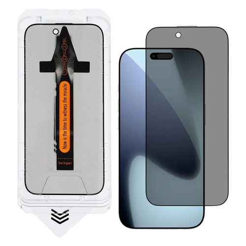 For iPhone Air Anti-Spy Screen Protector Silk Printing High Aluminium-Silicon Glass Easy Installation Film - 1
