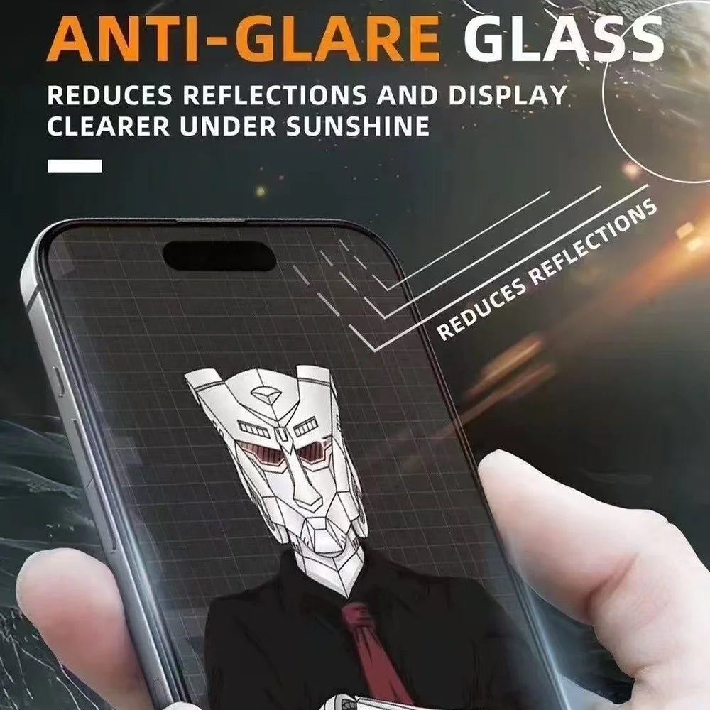 URR For iPhone 17 Pro Anti-Glare Screen Protector 0.26mm 9H Matte Tempered Glass Film Anti-Fingerprint - 3