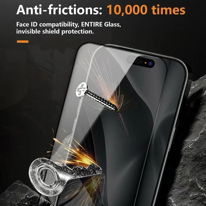 URR For iPhone 17 Pro HD Screen Protector Invisible Shield Ultra Slim Black Edge 9H Tempered Glass Film - 2