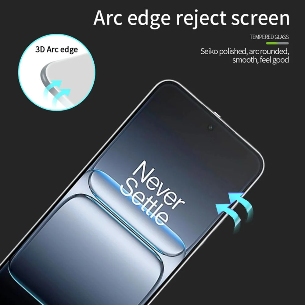 PINWUYO For OnePlus Ace 5 Ultra 5G Tempered Glass Film  Explosion-proof 9H 3D Full Screen Protector - Black - 2