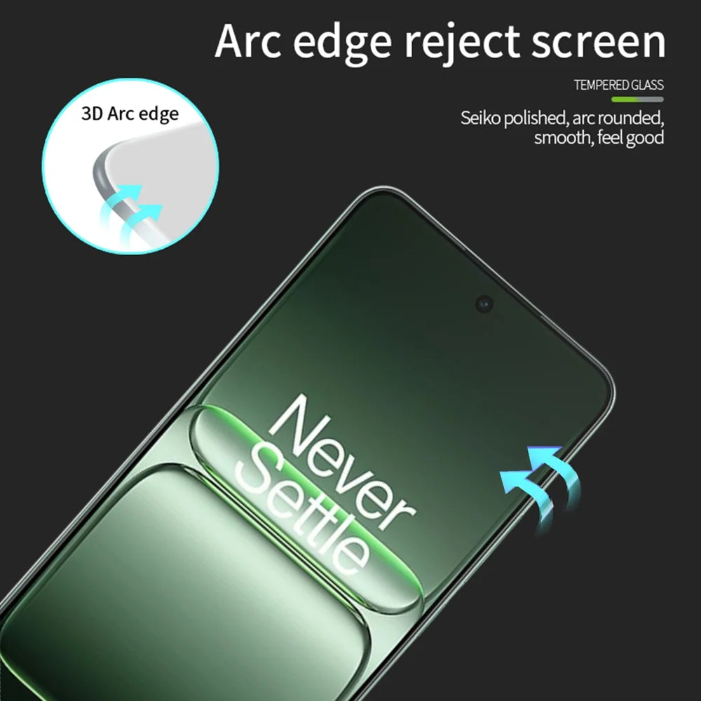 PINWUYO For OnePlus Ace 5 Racing 5G Tempered Glass Film  Explosion-proof 9H 3D Full Screen Protector - Black - 2