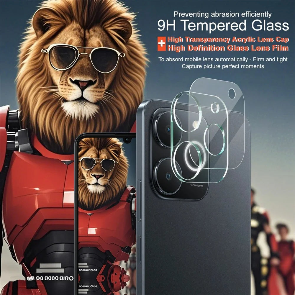 IMAK For Realme Note 70T 4G Tempered Glass Camera Lens Protector + Acrylic Lens Cap - 3