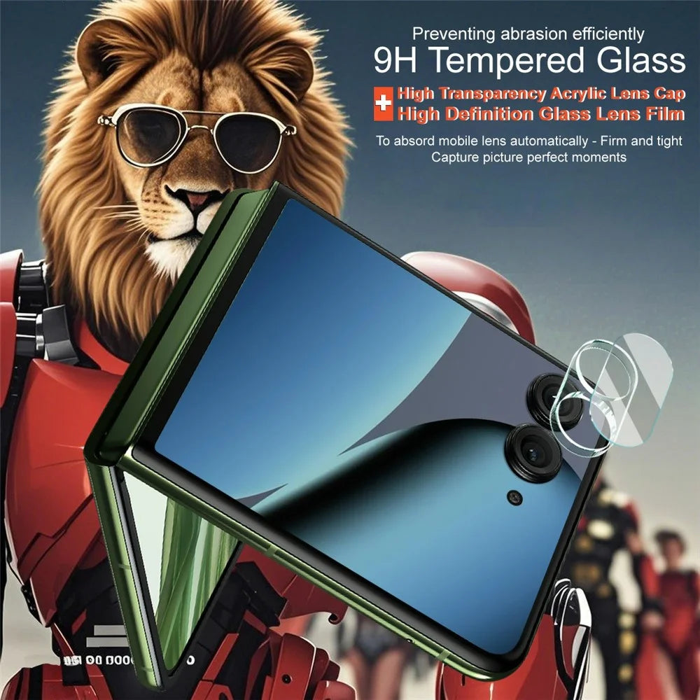 IMAK For Motorola Razr 70 Ultra Razr Ultra (2026) / Razr 60 Ultra 5G Razr Ultra (2025) / Razr 50 Ultra 5G Tempered Glass Camera Lens Protector + Acrylic Lens Cap - 3