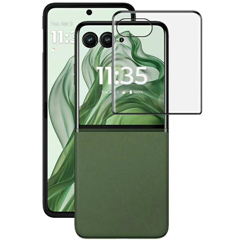 IMAK For Motorola Razr 70 Ultra Razr Ultra (2026) / Razr 60 Ultra 5G Razr Ultra (2025) / Razr 50 Ultra 5G Back Tempered Glass Full Screen Protector 3D Curved Edge Rear Film - 1