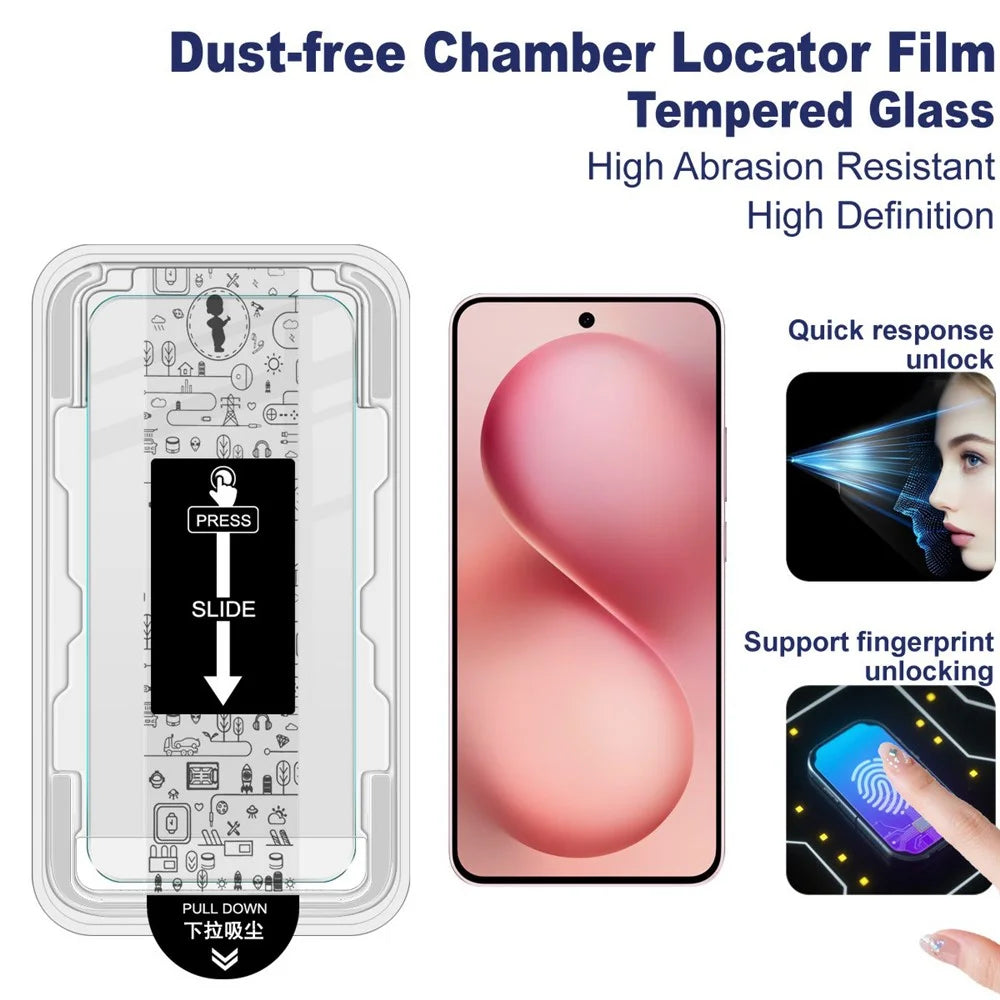 IMAK H Series For vivo S30 5G Tempered Glass Screen Protector Easy Installation Film with Auto Dust-Remove Tool Kit (Fingerprint Unlock) - 3