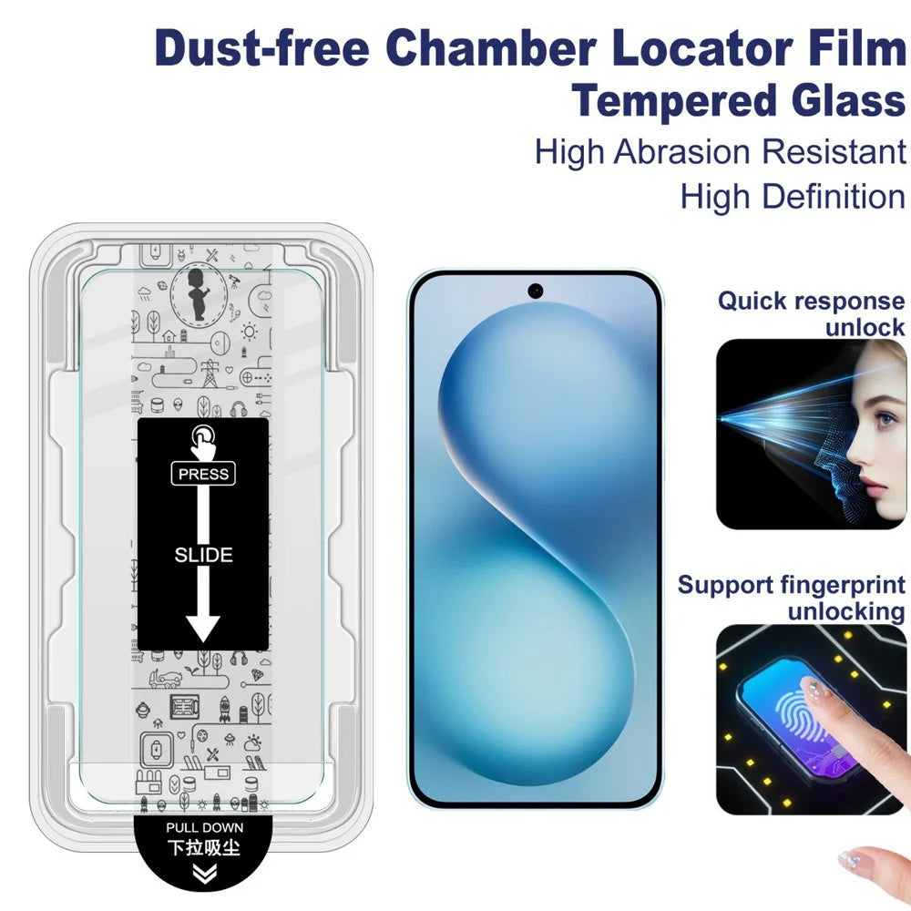 IMAK H Series For vivo S30 Pro mini 5G Tempered Glass Screen Protector Easy Installation Film with Auto Dust-Remove Tool Kit (Fingerprint Unlock) - 3