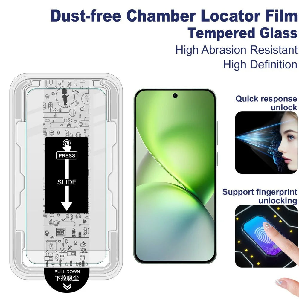 IMAK H Series For vivo X200 Pro mini 5G Tempered Glass Screen Protector Easy Installation Film with Auto Dust-Remove Tool Kit (Fingerprint Unlock) - 3