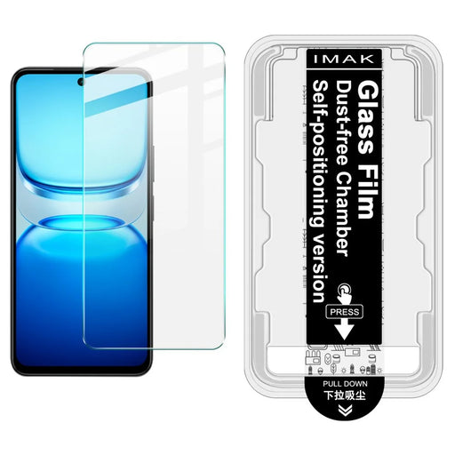 IMAK H Series For vivo iQOO Z10x 5G Tempered Glass Screen Protector Easy Installation Film with Auto Dust-Remove Tool Kit (Fingerprint Unlock) - 1