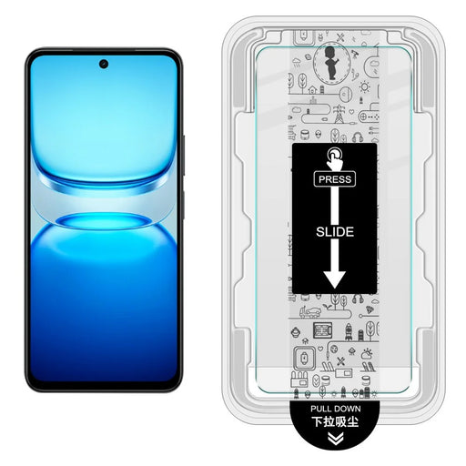 IMAK H Series For vivo iQOO Z10x 5G Tempered Glass Screen Protector Easy Installation Film with Auto Dust-Remove Tool Kit (Fingerprint Unlock) - 2