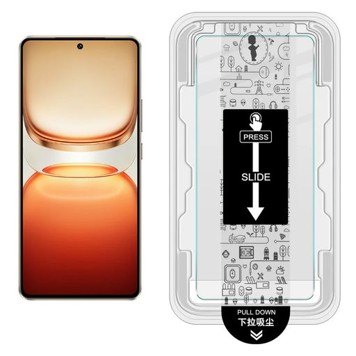 IMAK H Series Tempered Glass Screen Protector for vivo iQOO Z10 Turbo 5G / Z10 Turbo Pro 5G / Y300 GT 5G Easy Installation Film with Auto Dust-Remove Tool Kit (Fingerprint Unlock) - 2