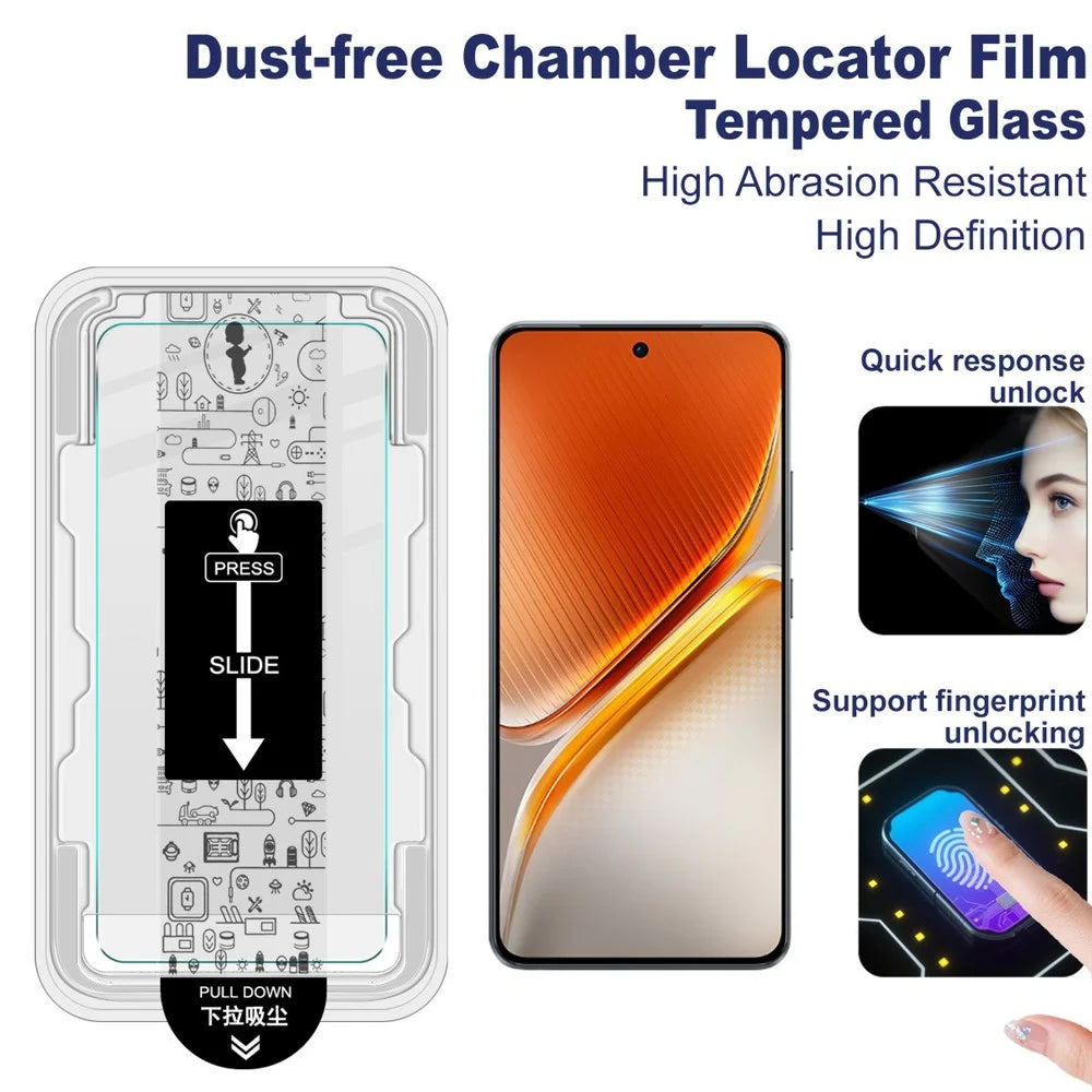 IMAK H Series For vivo iQOO Neo10 Pro 5G Tempered Glass Screen Protector Easy Installation Film with Auto Dust-Remove Tool Kit (Fingerprint Unlock) - 3