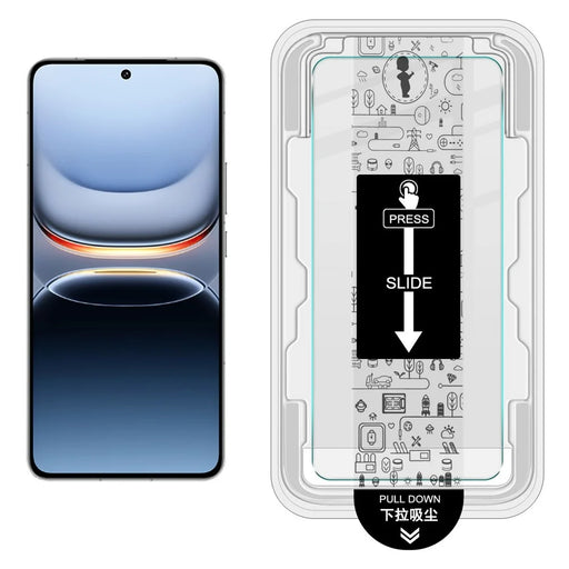 IMAK H Series For vivo iQOO 13 5G Tempered Glass Screen Protector Easy Installation Film with Auto Dust-Remove Tool Kit (Fingerprint Unlock) - 2