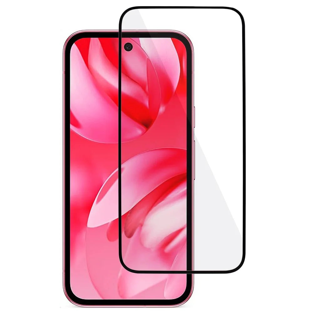 For Google Pixel 9a Screen Protector Silk Printing Full Glue HD Clear Screen Film - 1