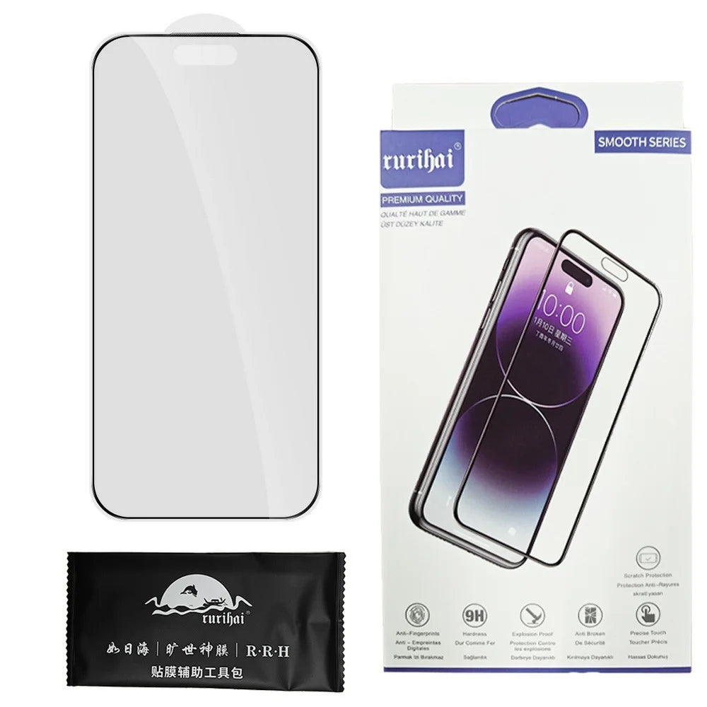 RURIHAI For iPhone 17 Full Screen Protector Matte Anti-Glare High Aluminium-silicon Glass Film - 7