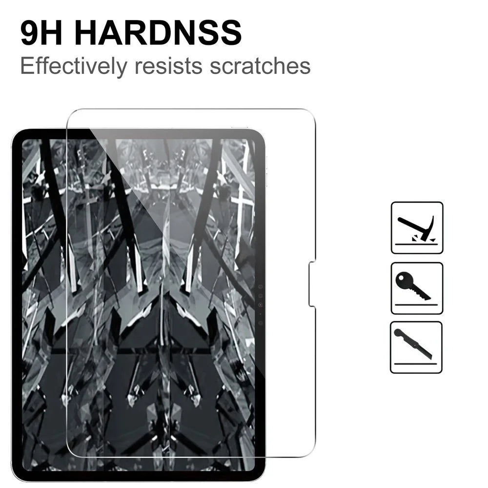 For iPad Pro 11 (2025) / 11 (2024) Screen Protector Anti-Shatter Arc Edge Tempered Glass Film - 3