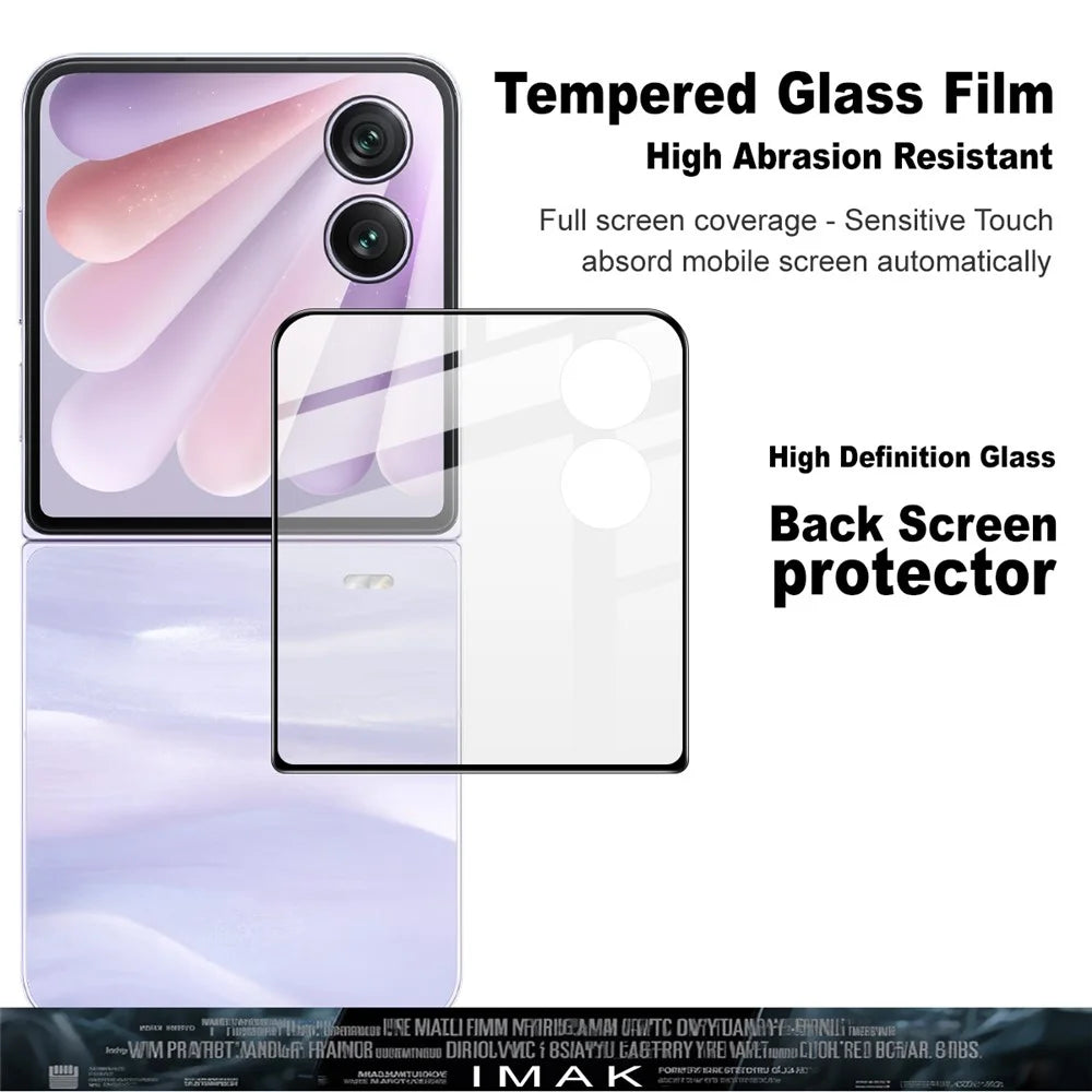 IMAK For Honor Magic V Flip 2 Rear Screen Protector Tempered Glass Full Cover Film - 3