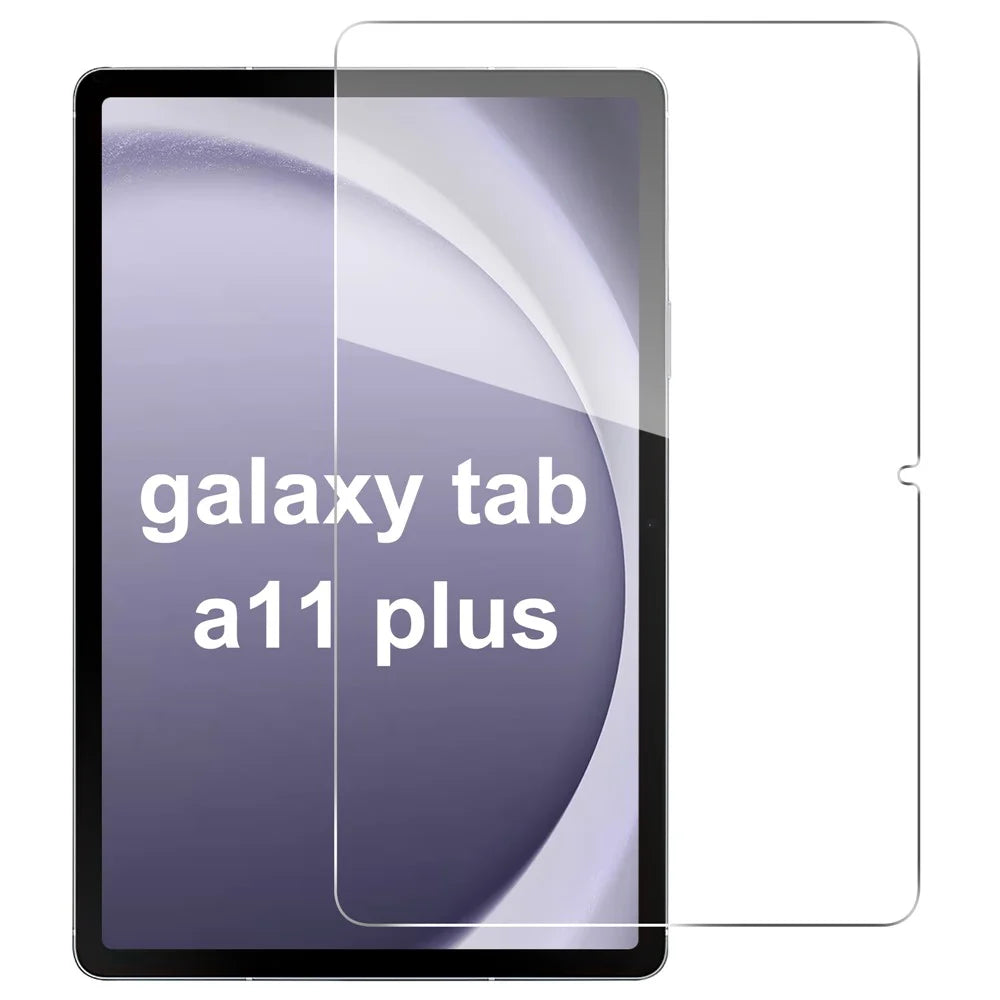 For Samsung Galaxy Tab A11+ / A9+ Screen Protector Anti-Shatter Arc Edge Tempered Glass Film - 1