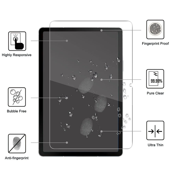 For Samsung Galaxy Tab S11 Screen Protector Anti-Shatter Arc Edge Tempered Glass Film - 2