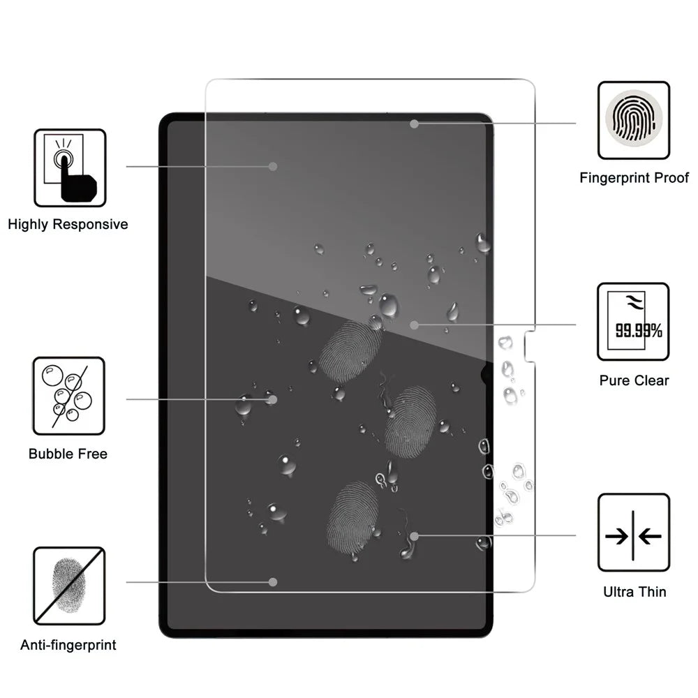 For Samsung Galaxy Tab S11 Ultra Tempered Glass Screen Protector 2.5D Straight Edge Screen Film - 2