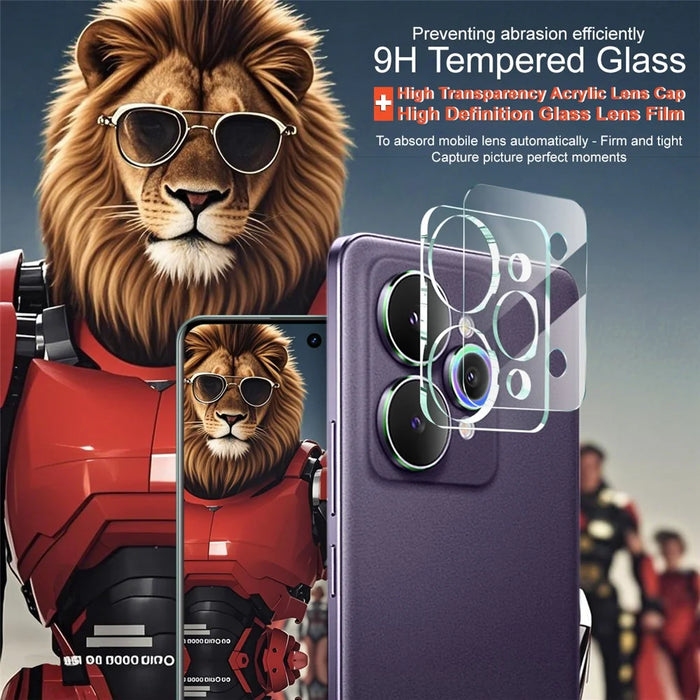IMAK For Realme 15 Pro 5G Tempered Glass Camera Lens Protector + Acrylic Lens Cap - 4